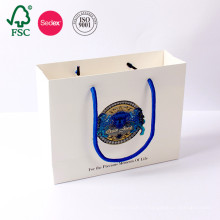 Personnalisé Blanc Pas Cher Prix Imprimé Artisanat Cadeau Luxuy Shopping Kraft Papier Sac Fabriqué En Chine